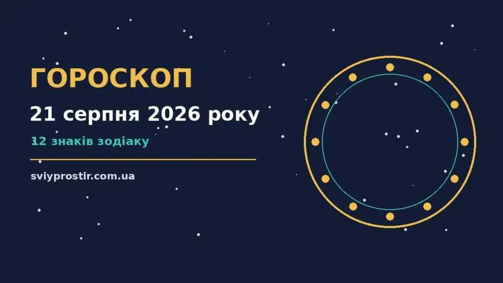 Гороскоп на 21 серпня 2026 року: орієнтири для кожного знака для грошей і кохання
