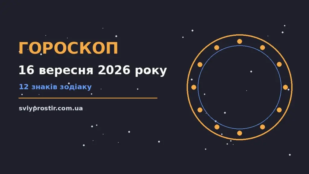 Гороскоп на 16 вересня 2026 року: орієнтири для кожного знака для грошей і кохання