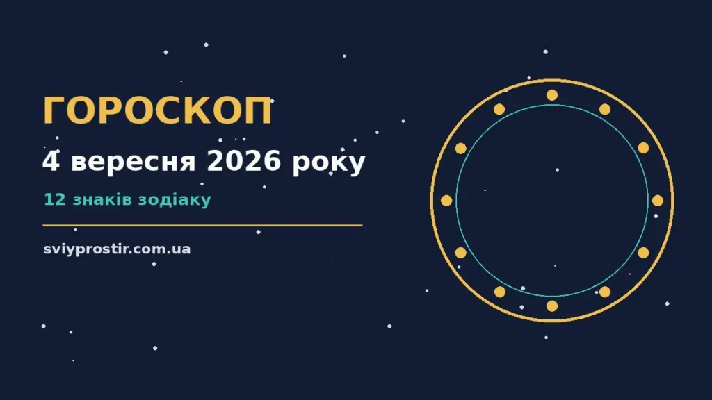 Гороскоп на 4 вересня 2026 року: орієнтири для кожного знака для грошей і кохання