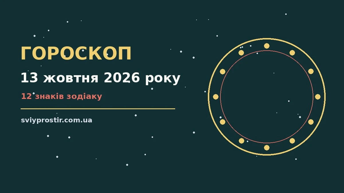Гороскоп на 13 жовтня 2026 року: орієнтири для кожного знака для грошей і кохання