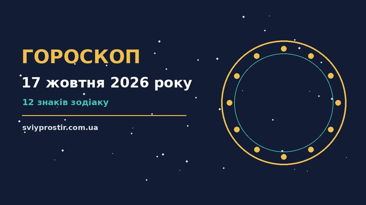 Гороскоп на 17 жовтня 2026 року: орієнтири для кожного знака для грошей і кохання