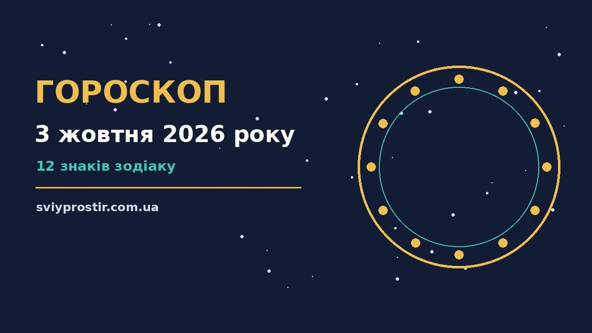 Гороскоп на 3 жовтня 2026 року: орієнтири для кожного знака для грошей і кохання